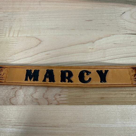 Vintage Tooled Leather Western Belt ‘Marcy’ Name Acorn Design 32.5” Cowgirl main image 10